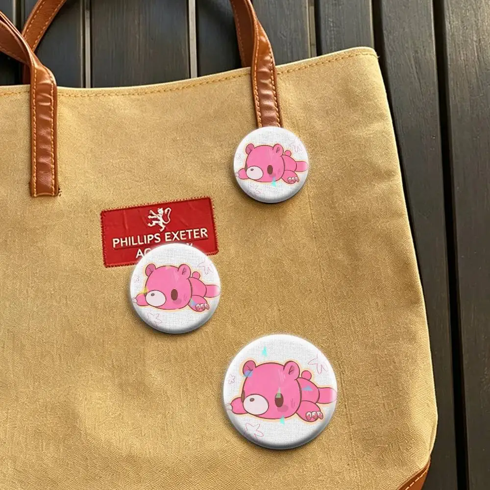 Pink Bear G-Gloomys K-Kawaii   32/44/58mm Handmade Pins Round Brooch Badge Backpacks Clothes Jewelry Gifts