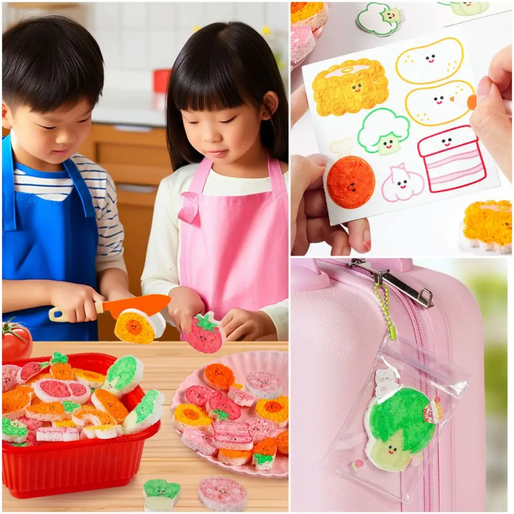 

Creative DIY Painting Kitchen Toys Swelling Multicolor Hot Pot Food Toys Plaything Learning Educational Toys Kids