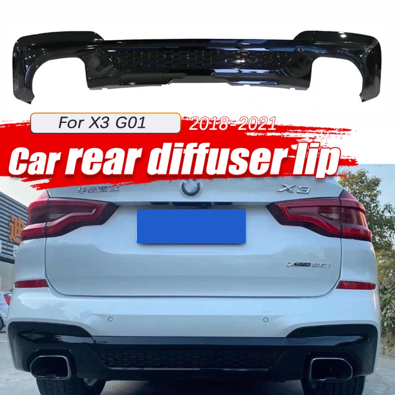 

For BMW X3 G01 Rear Bumper Lip Diffuser Spoiler Carbon Fiber X3M Body Kit Molding Spoiler Cover Trim G01 Car Accessories