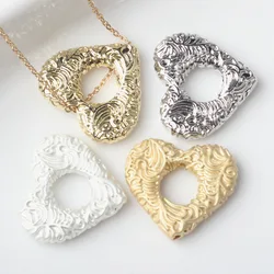10pcs Alloy Metal Fashion Heart Shape Charms Pendant Earring Necklace Bracelet Jewelry DIY Handmade Ornaments Accessories Gifts