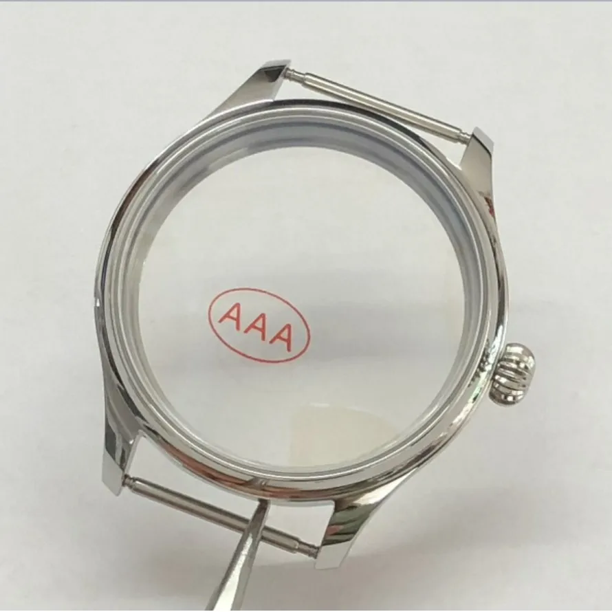 44mm Pilot 316L Stainless Steel Watch Case  Sapphire Crystal Suitable For ETA6497/6498 /ST3600/3621 Movement 83