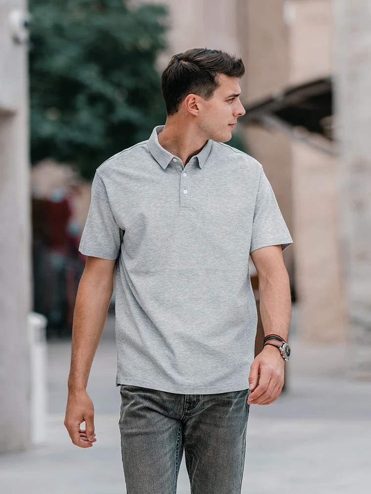 SIMWOOD 2024 novedad de verano 220gsm sensación fresca tecnología Sorona tela Polo camisas hombres de gran tamaño transpirable camisetas de alta