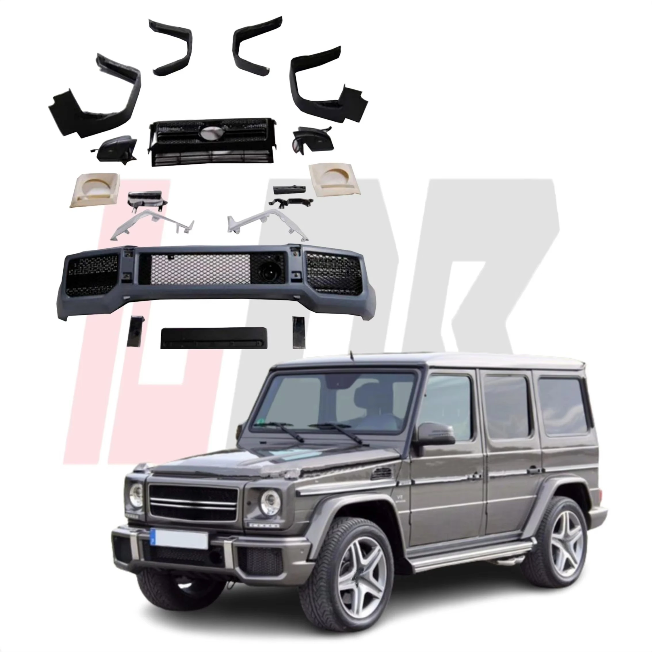 

Bodykit for G Class W463 2002-2018 Upgrade to W463 G63 Body Kit Front Bumper Over Wheel Eyebrow Side Mirror Car Bumper Auto Part