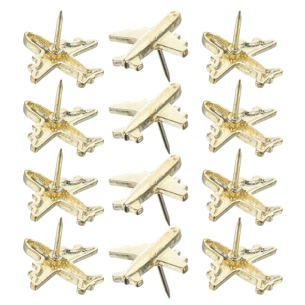 

36pcs Metal Airplane Thumbtacks Cute Pushpins for Travel Map Decorative Tacks Home Office Use Sturdy Construction