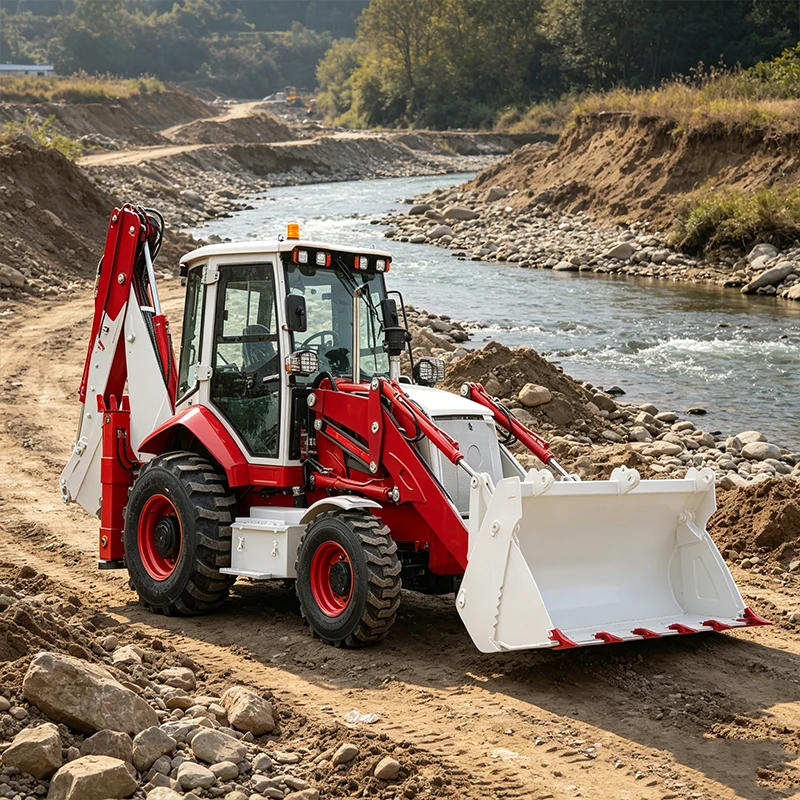 Wheel Loader - Professional 4WD Hydraulic Backhoe Loader Wheel