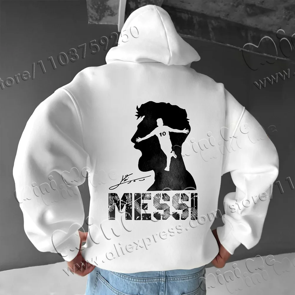 2025 Messi Print Pattern Men's Sports Hoodie For Daily Outdoor leisure, Comfortable, Fashionable And Versatile Men's Pullover