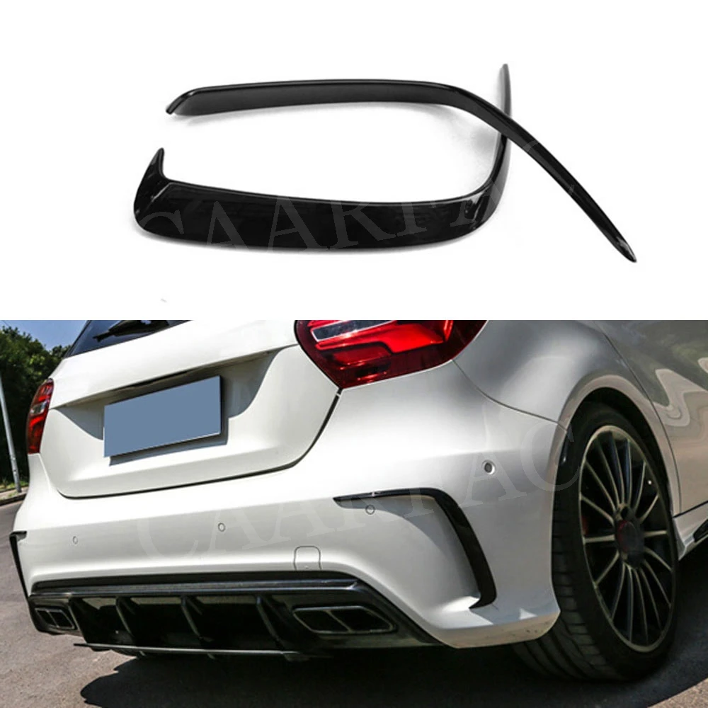 

Car Sticker Rear Bumper Cover Trim Canard Aprons Winglet for Mercedes-Benz W176 A Class A180 A200 A250 A45 AMG Styling 2014-2017