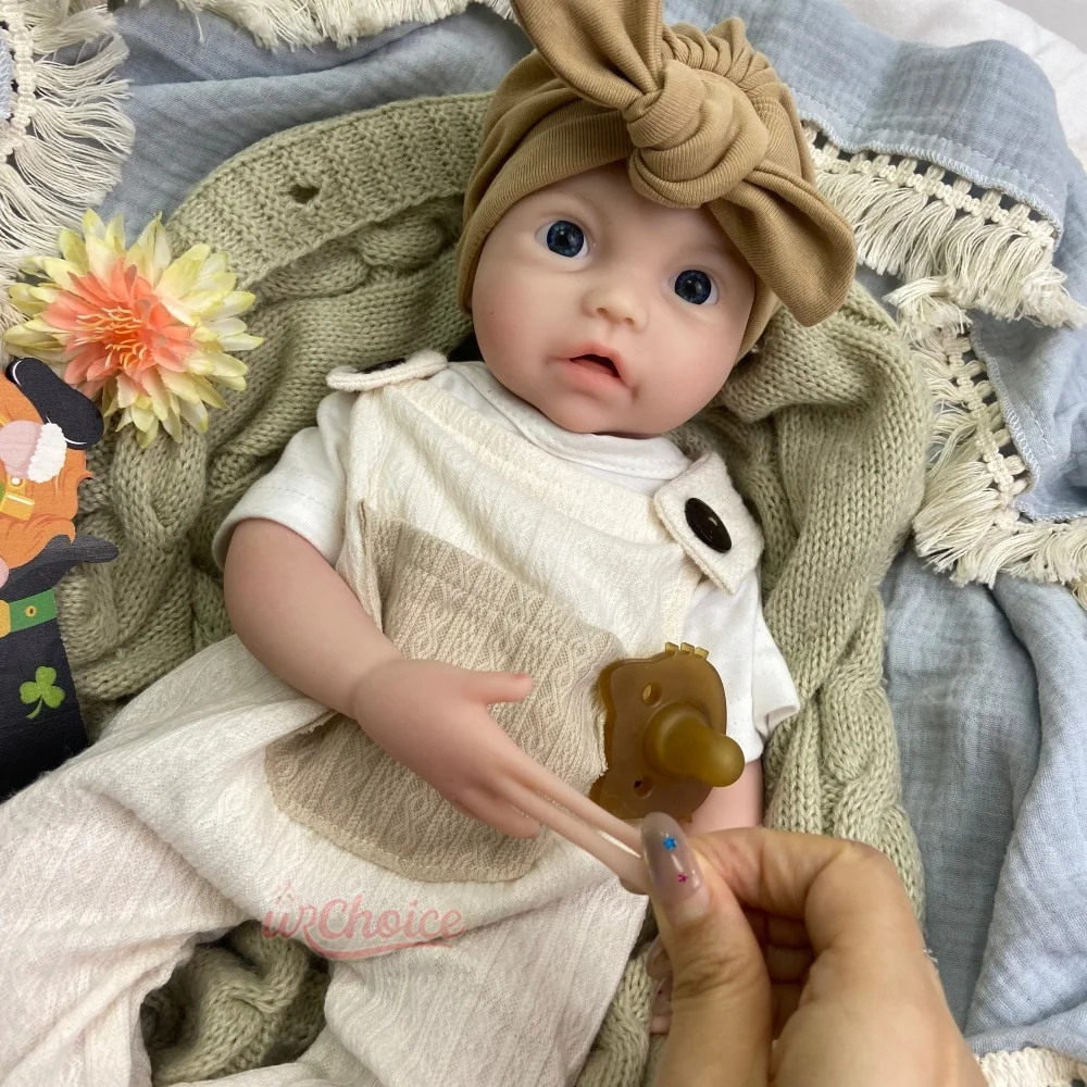 High Simulation 18Inch Full Solid Silicone Reborn Doll Anatomically Correct Washable Emotional Calming Doll for Alzheimer’s