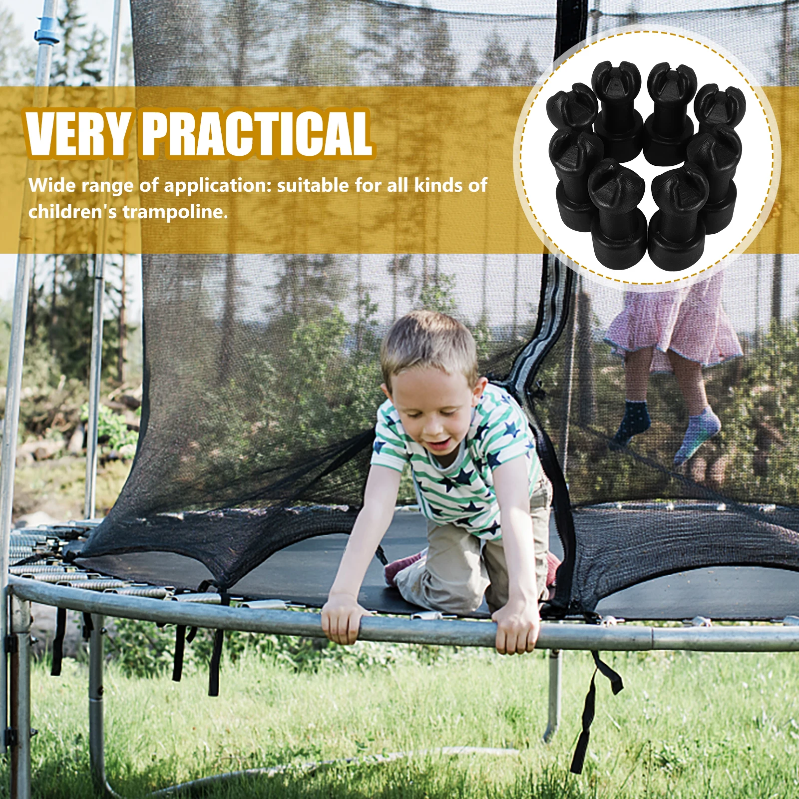 

8pcs Small Trampoline Rod Covers Trampoline Poles Covers Professional Rod Covers Plastic Trampoline Pole Caps Heavy Duty