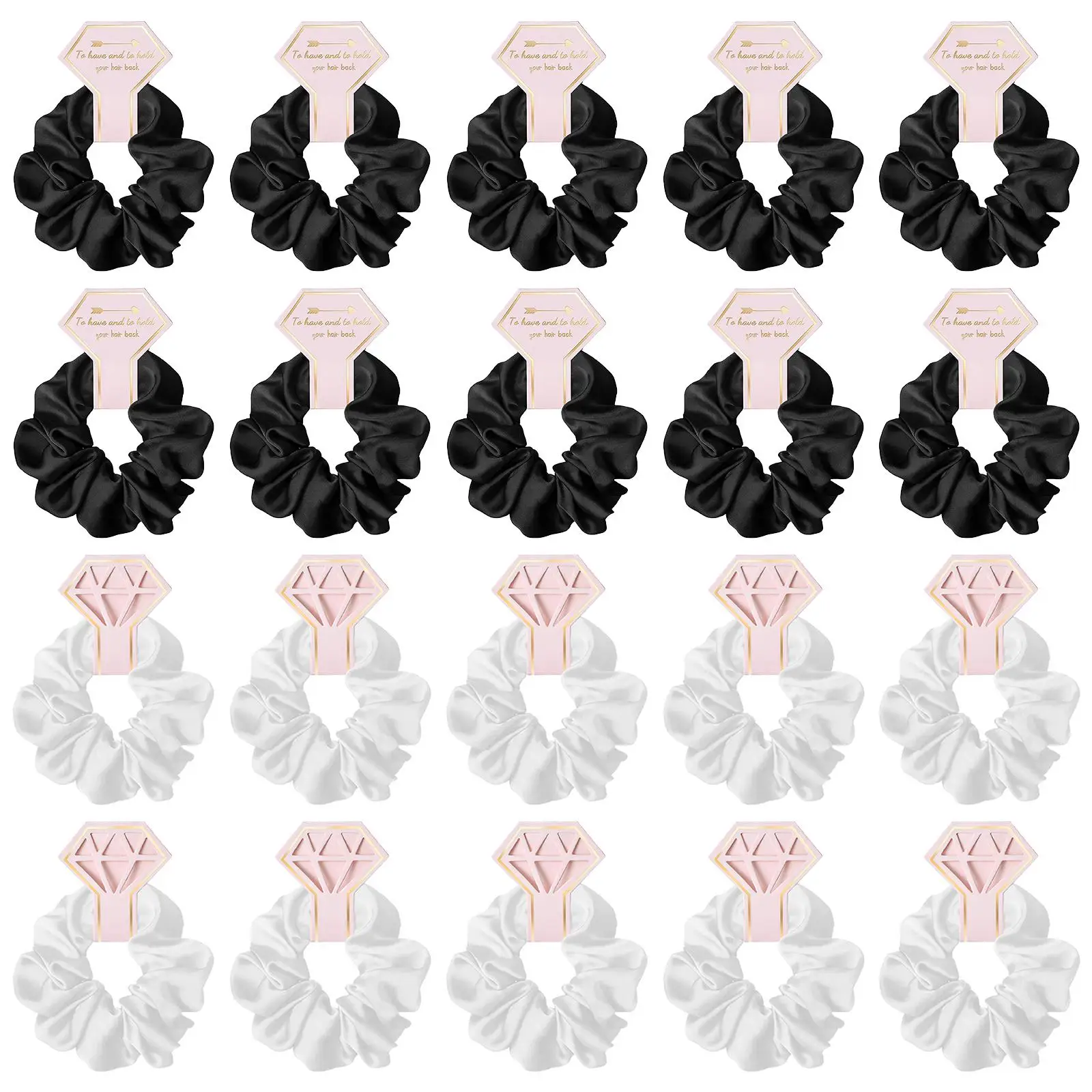 

20 шт. эластичных резинок для волос, скранчи для подружек невесты, для вечеринок и праздничных подарков