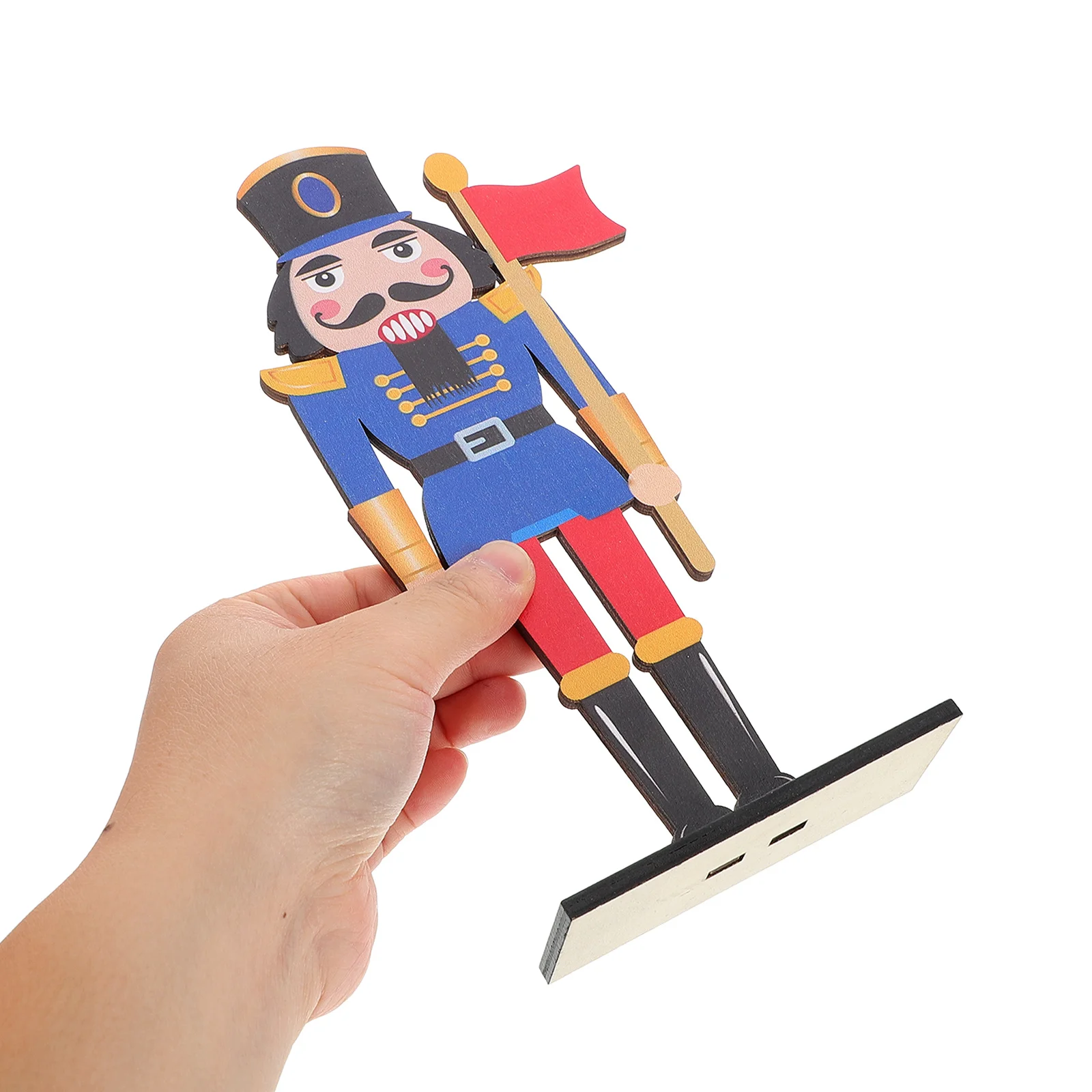 

Intricate Wooden Nutcracker Figure Holiday Christmas Centerpiece Tabletop Mantel Decor Festive Indoor Decoration