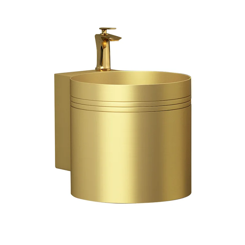 Bathroom Wash Basin Ceramic European Golden Finish for Hotel for Commercial Easy Clean, Ceramic Vanity Sink