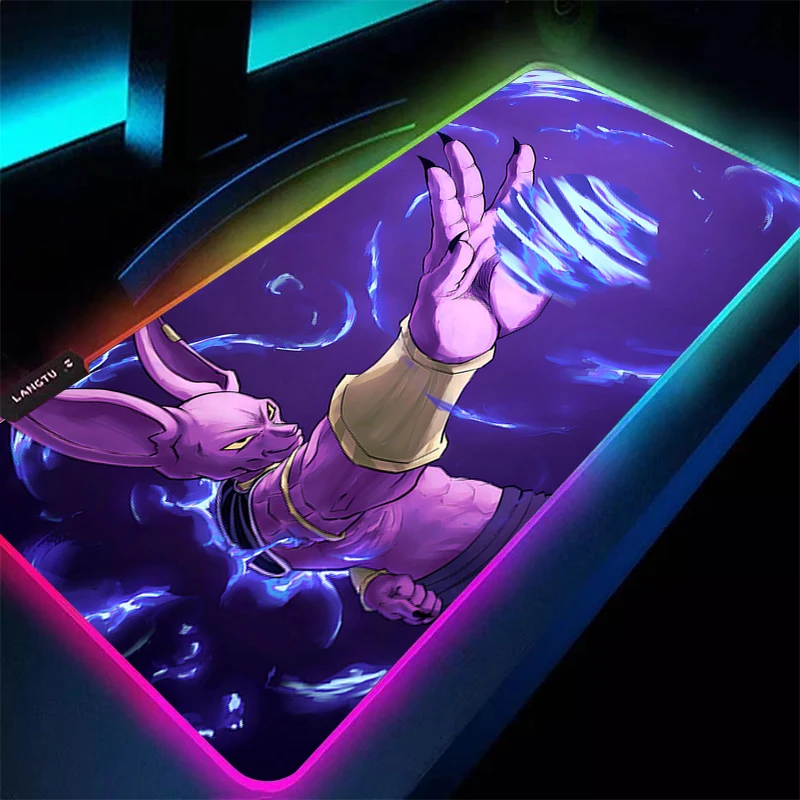 RGB Mouse Pad D-Dragon Ball Large xxl Desk mat Computer keyboard LED Office Laptop gaming accessories carpet Backlight mousepad