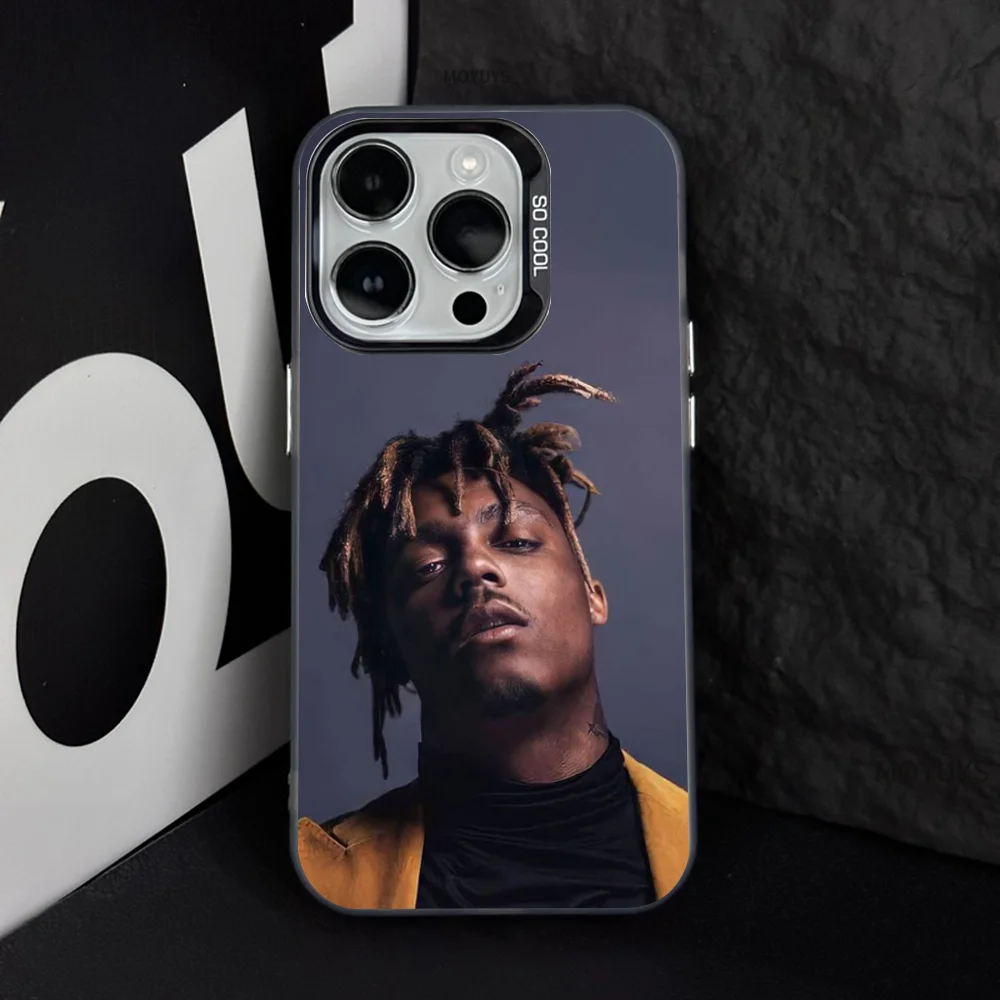 Singer J-Juice W-WRLD Phone Case IMD Color Silver Shell For IPhone 16 15 14 13 12 Pro Max Plus