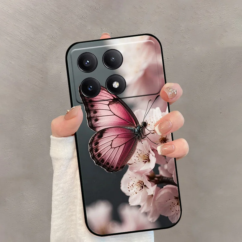 Poco X6 Pro Fundas 케이스 X6 Neo TPU 실리콘 전화 Coque 커버 Xiaomi Poco M6 4G 5G M6 Plus 충격 방지 소프트 범퍼 쉘