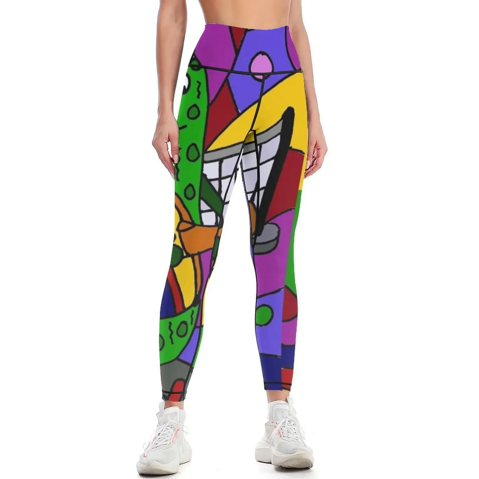 

Cool Pickle Playing Pickleball Paddle Guitar Leggings Sports pants woman Clothing fitness leggins push up woman Womens Leggings