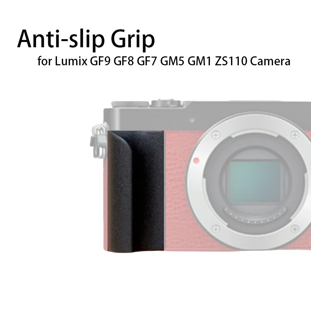 Empuñadura de silicona para cámara, aumenta el agarre para Lumix GF9 GF8 GF7 GM5 GM1 ZS110, empuñadura antideslizante, accesorios para cámara