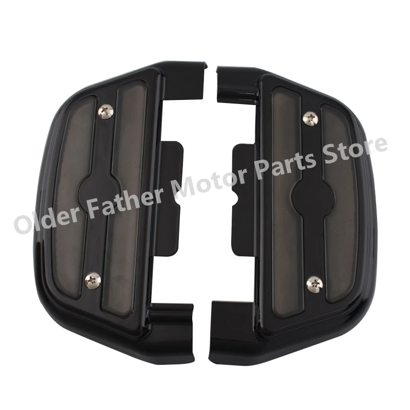 Motorcycle Accessory LED Light Rear Foot Rests Passenger Footboard Floorboard Covers For Harley Davidson Touring Glide Trike