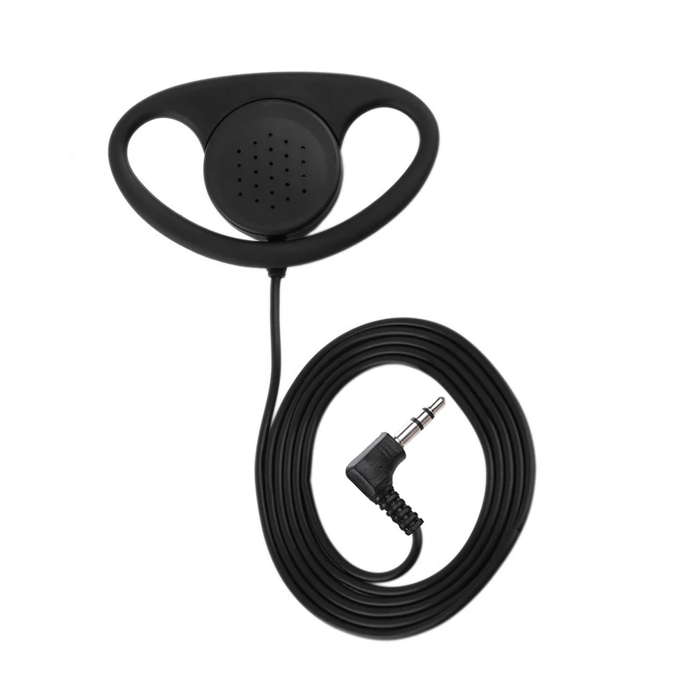 D Shape Soft Ear Hook Earpiece 3.5mm Plug Single Side Headset Headphone Earphone for Laptop PC