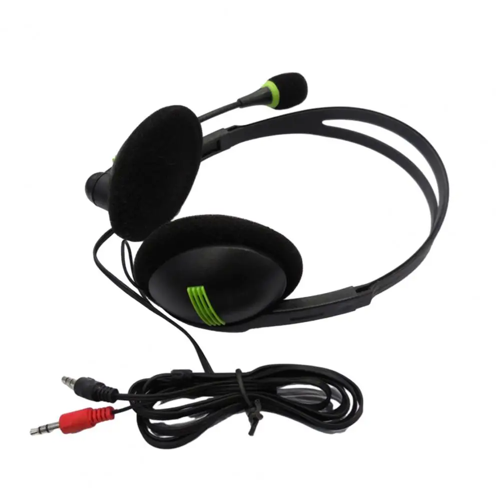 Dual Socket Wired Headset HD-compatible Mic Headset With Smart Wire Control Wired Headphone Noise-canceling Headset for PC