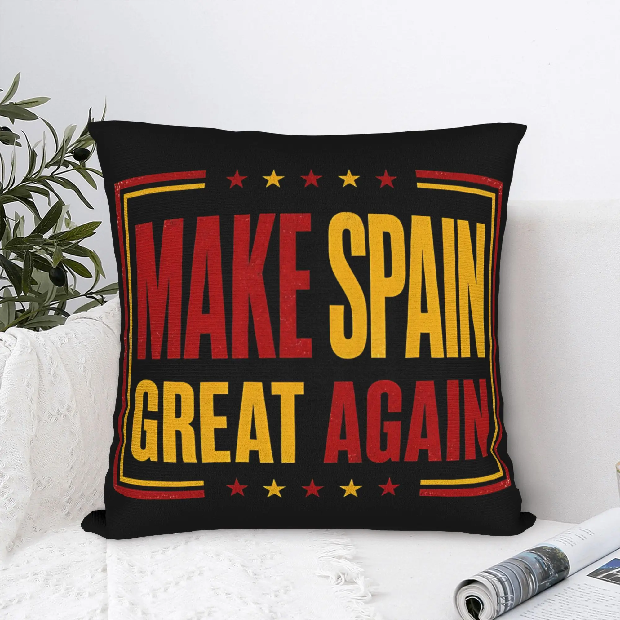 Make Spain Great Again Spanish Pillow Case  Soft Pillow Cover Retro Trendy Pillowcases For Office Car Home Decor