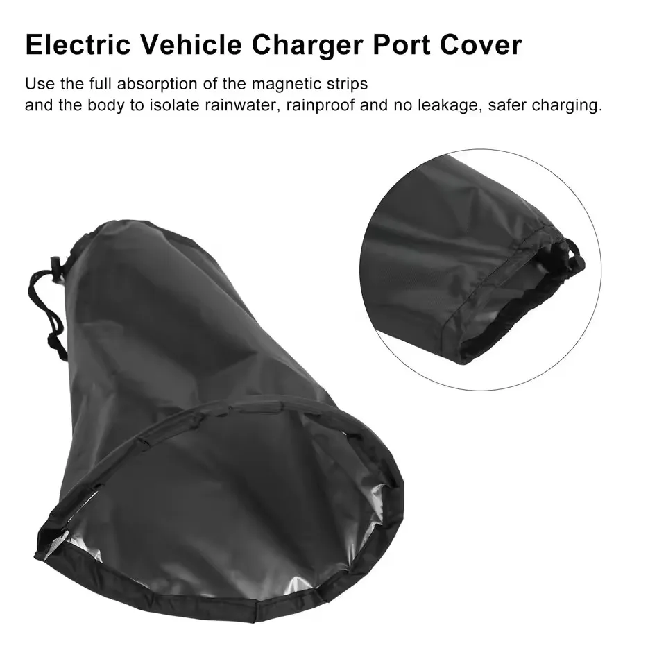 Weatherproof Cover EV Port Waterproof Cover Sun Dust Strong Magnetic Adsorption for Electric Car
