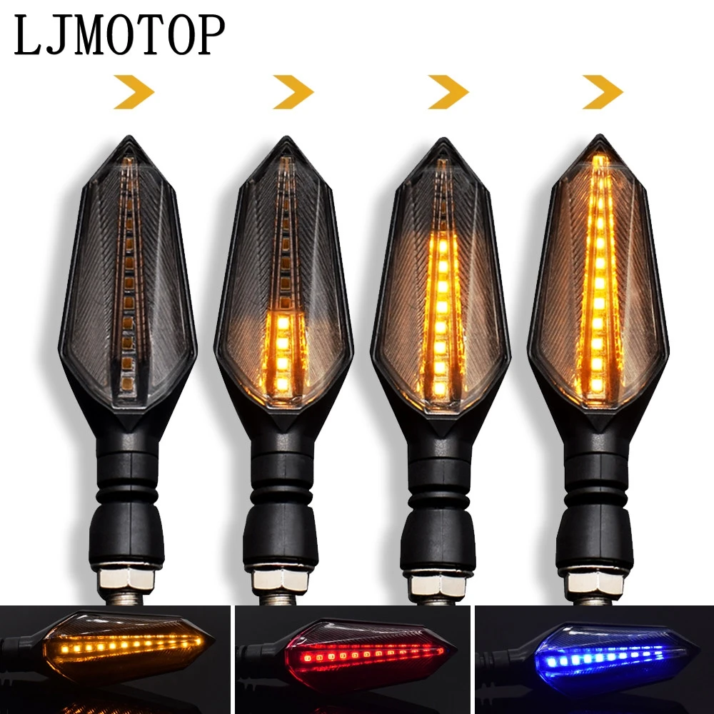 12 LED Motorcycle Turn Signal Lights Moto Tail Lights Signal Lamp For Honda For Kawasaki Z750 Z800 For YAMAHA MT07 MT09 MT10 R1