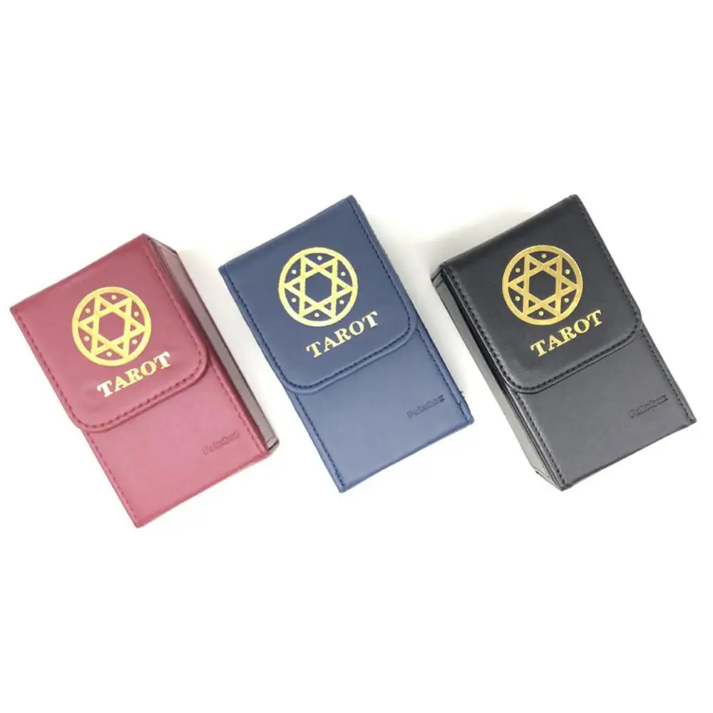 

High quality tarot storage box Double leather collection board game game card box Portable tarot card box
