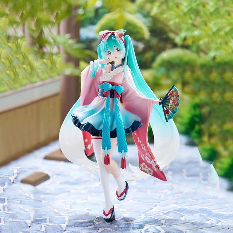 初音ミクPVCコレクタブルモデル人形、新しい東京着物アニメフィギュアf: nex、本物とオリジナル、23cm、像飾り、ギフト