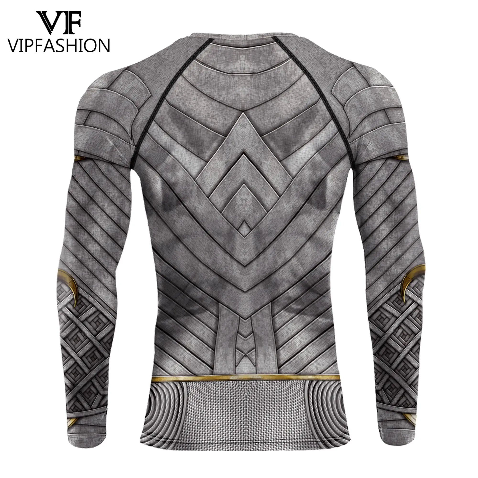 VIP FASHION Compression Long Sleeves Anime movie Marc Spector Moon Soldier Knight Superhero Cosplay Shirts Gym Sport Tops Tees