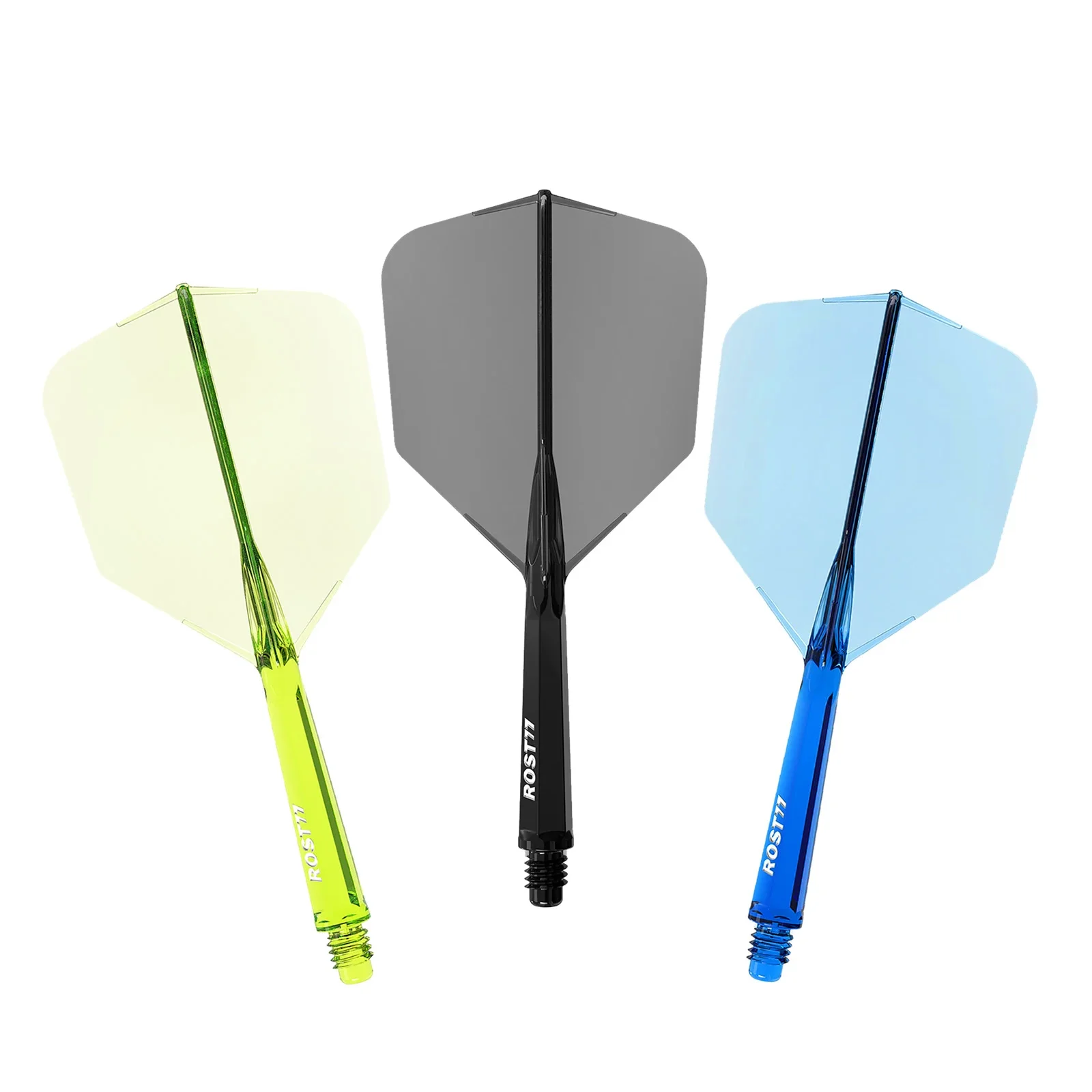 

CUESOUL ROST 77 Integrated Dart Shaft and Flight,Big Wing Shape Set of 3 Pcs-Transparent Color