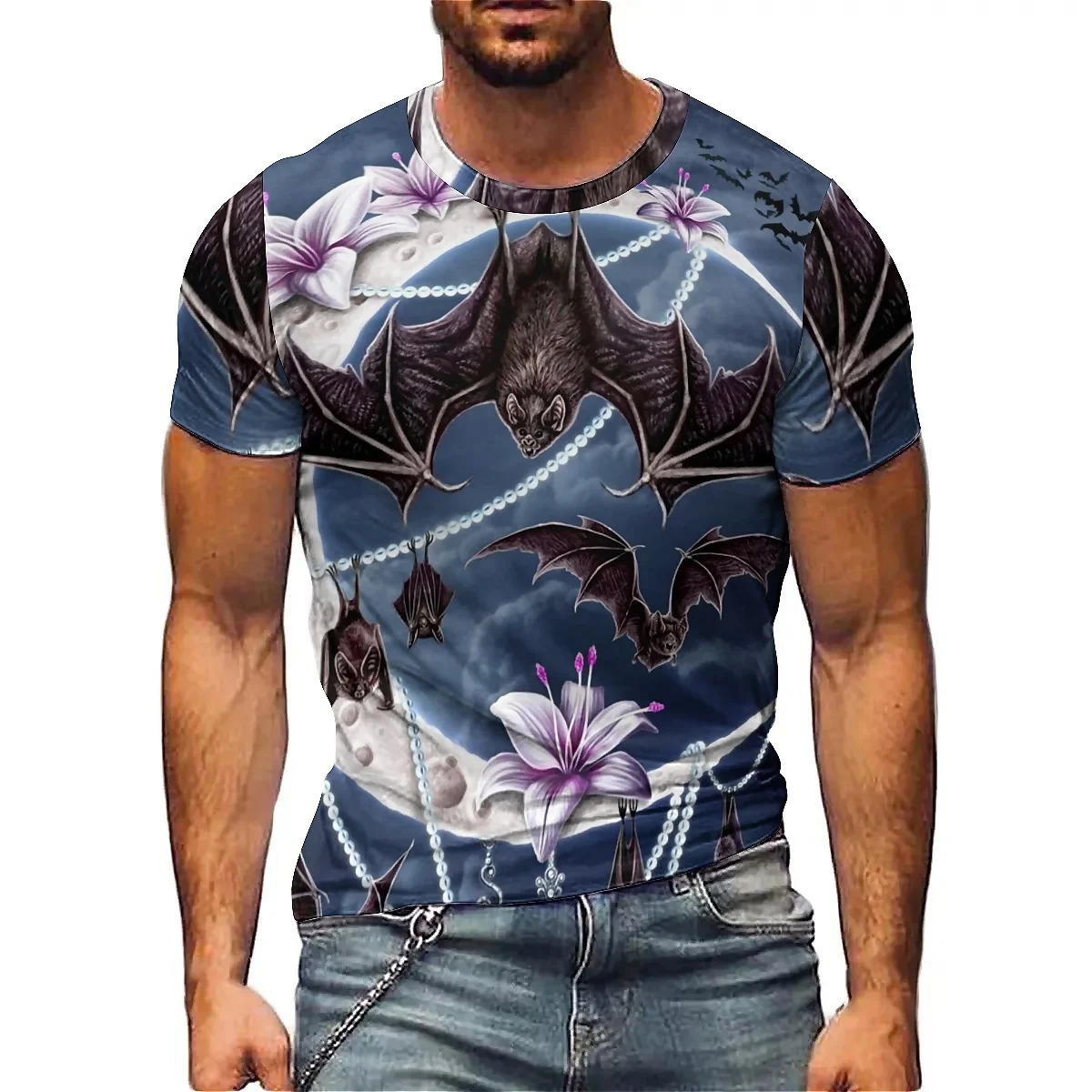 

Spring/Summer Retro Y2K Men's 3D Printed Short-Sleeved T-Shirts Are Soft and Comfortable