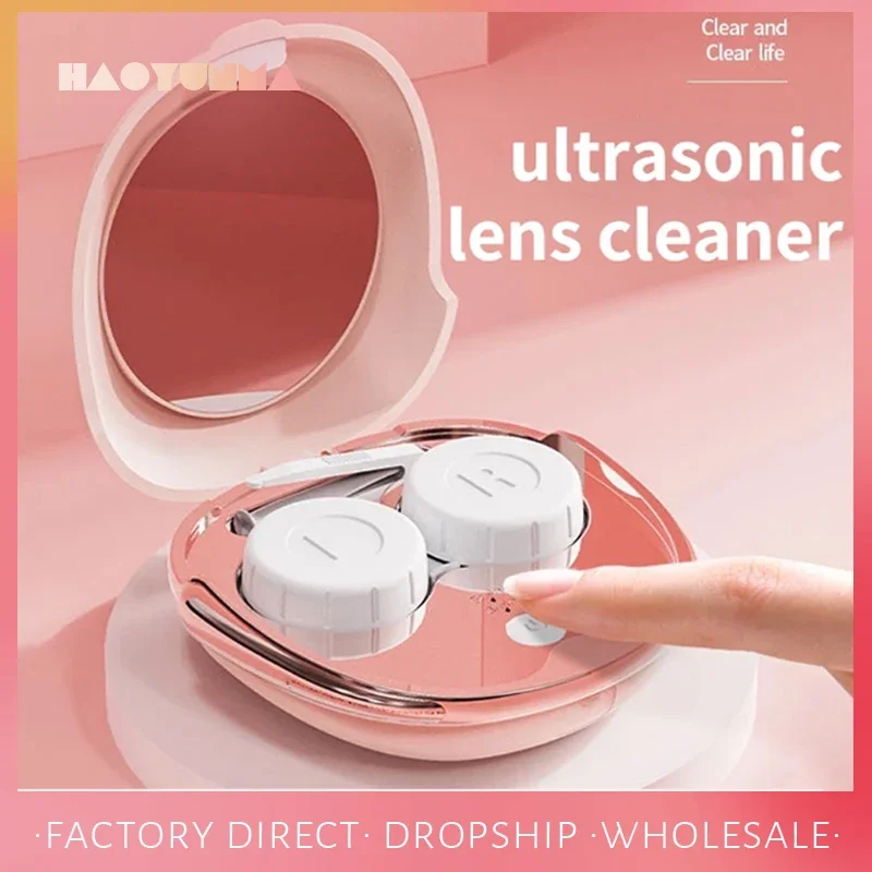 

Mini Ultrasonic Cleaner Contact Lens Electric Automatic USB Charging High Frequency Glasses Washer Lens Box Cleaning Machine