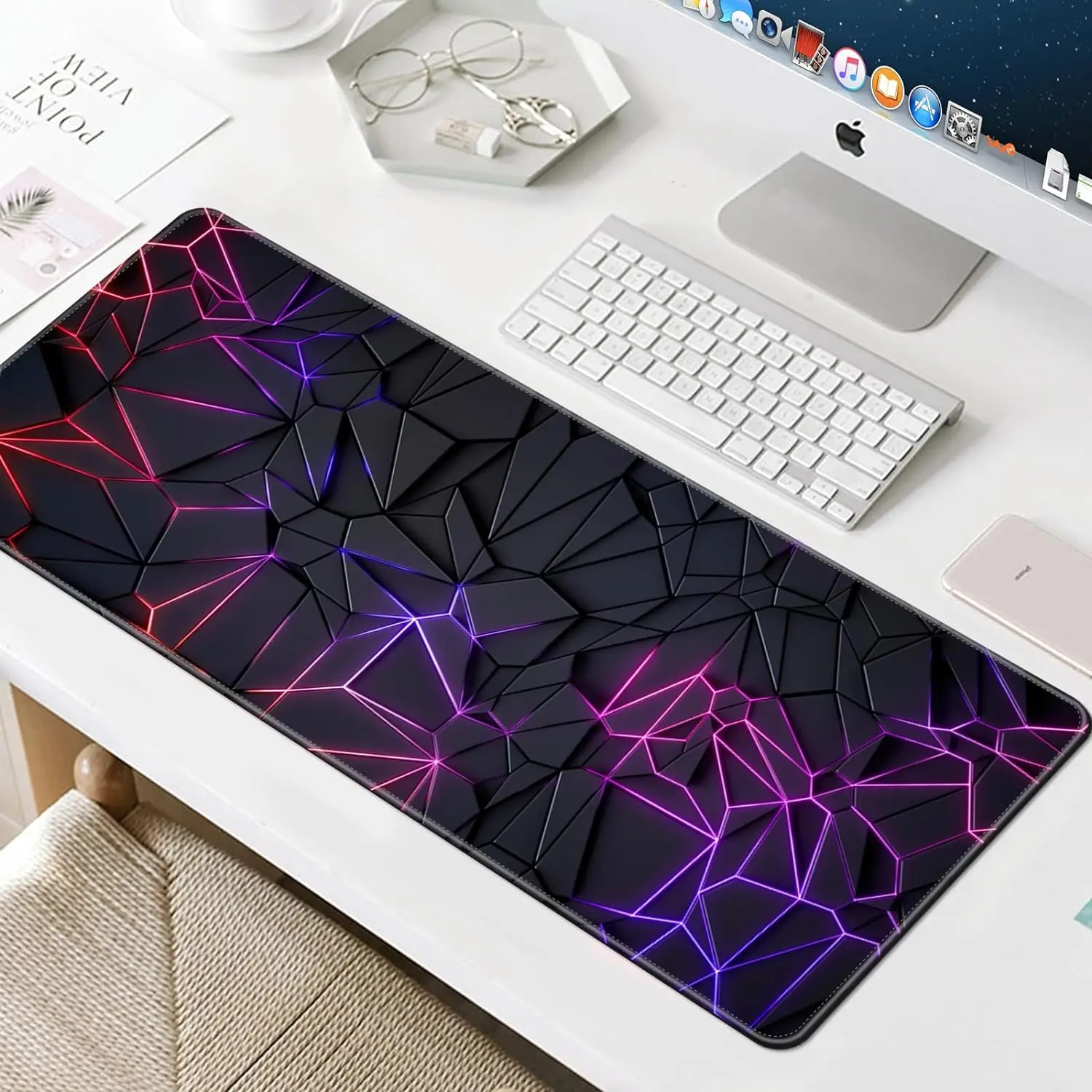 Large Mouse Pad 900x400mm Extended Mouse Pad Non-Slip Rubber Base Gaming Office Mouse Mat Smooth Cloth Surface Desk Mat