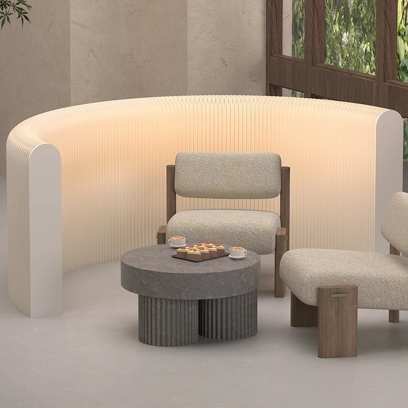 Schermo di carta luminoso parete divisoria morbida portico soggiorno divisorio per ufficio pieghevole mobile broadcast room sfondo plate