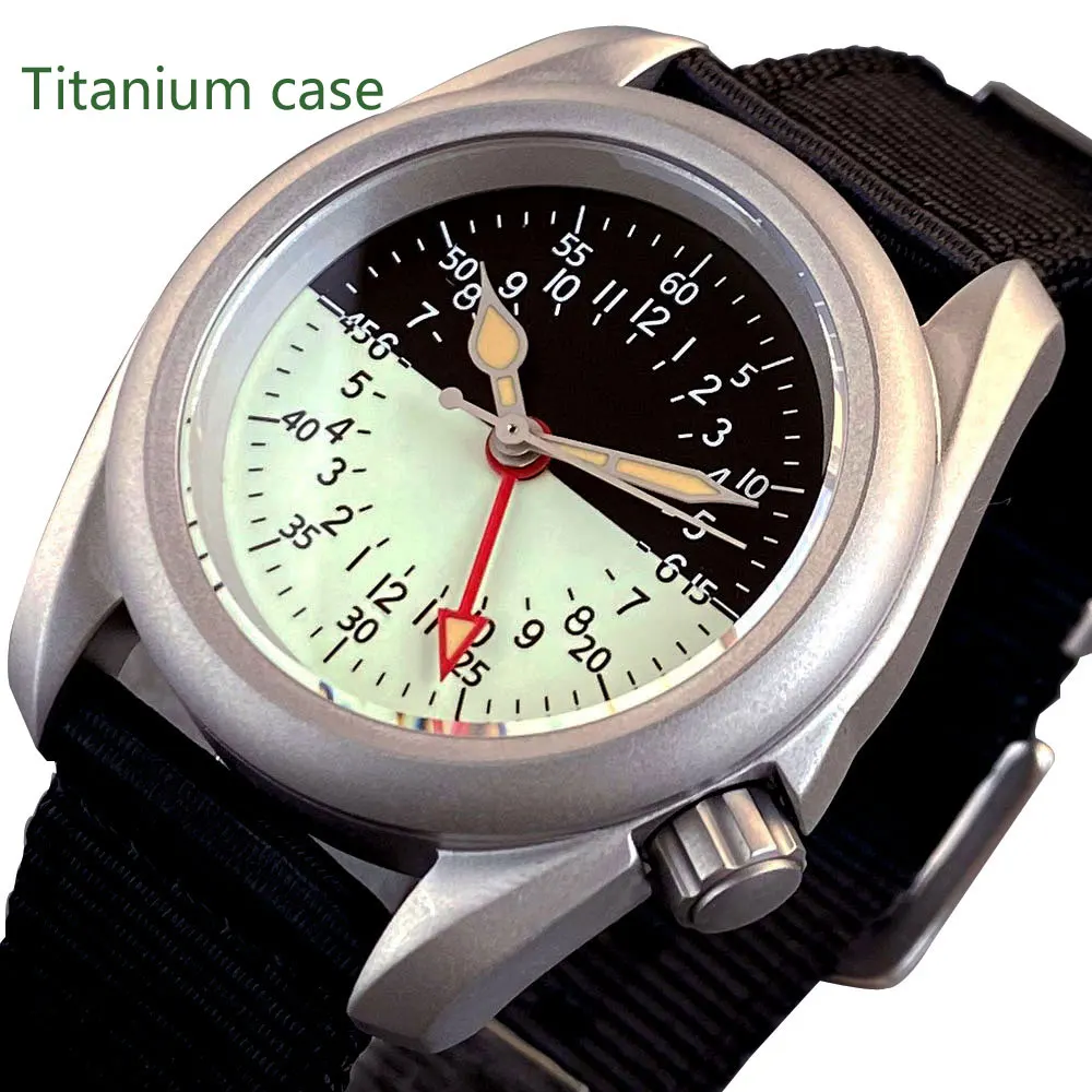 Caja de acero de titanio 40mm GMT NH34 reloj con cristal de zafiro luminoso para hombre 200M movimiento automático resistente al agua corona 3,8