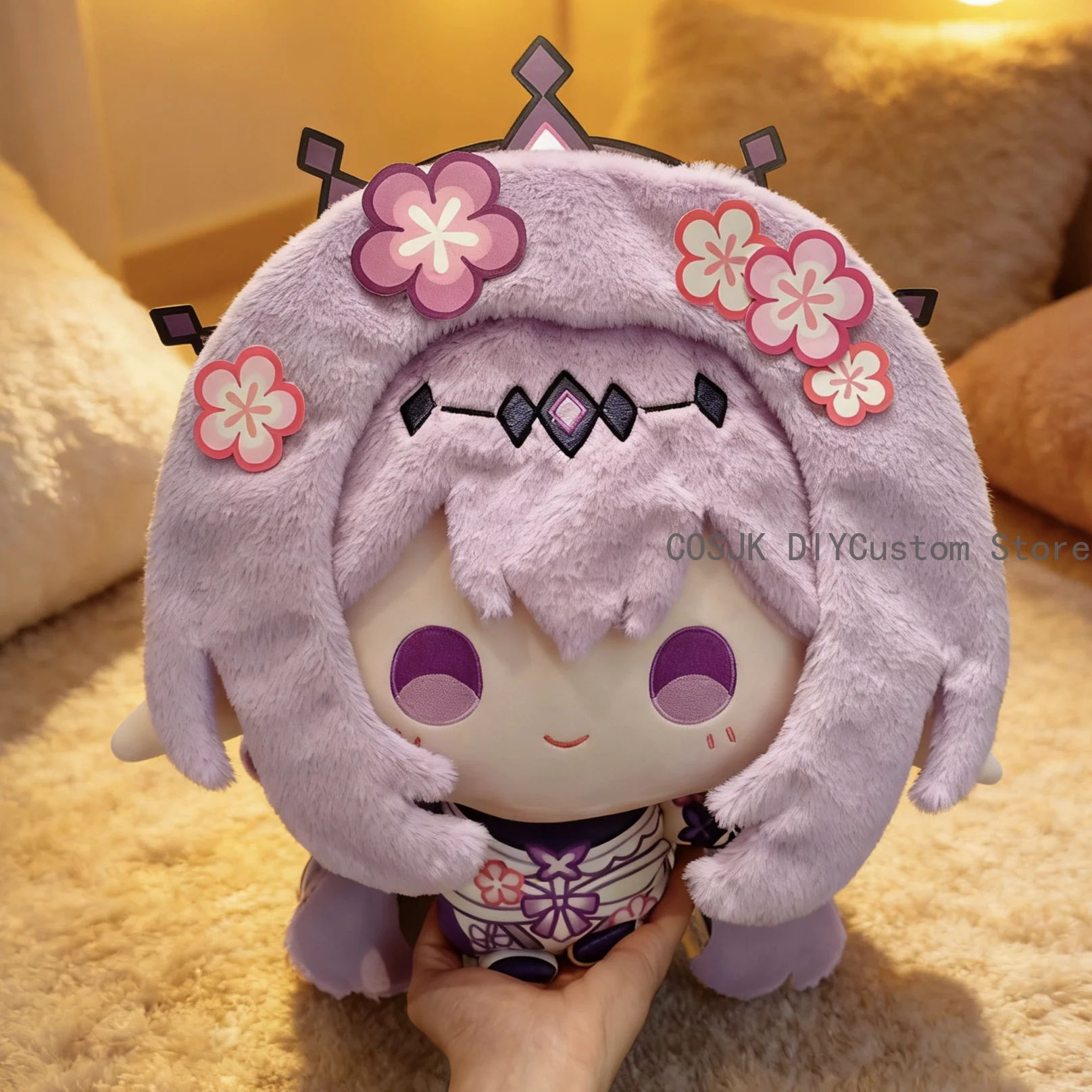 

Anime Castorice Honkai：Star Rail Big Head Figure Maumet Puppet Game Idol Plushies Pillows Pillow Cosplay Halloween Gift 30cm