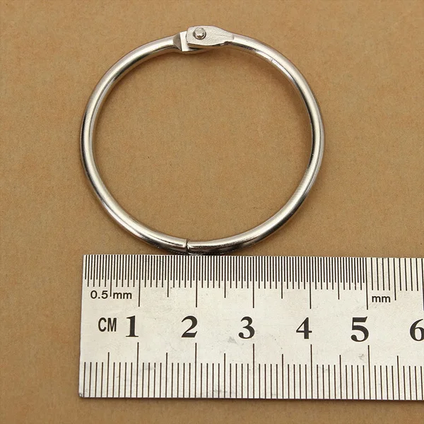 10 pz Metallo Argento Split Anelli Loop Hoop Cerniera Libro Binder Album Portachiavi