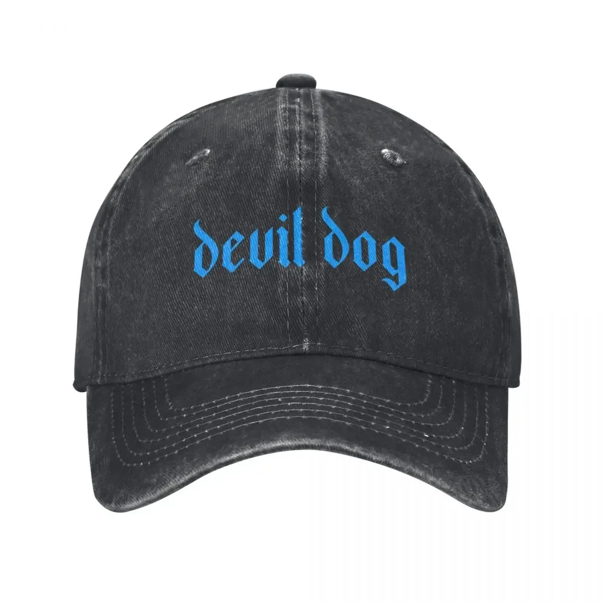 DEVIL DOG OLD ENGLISH SKY BLUE Baseball Cap Rave Trucker Hat Women's Men's