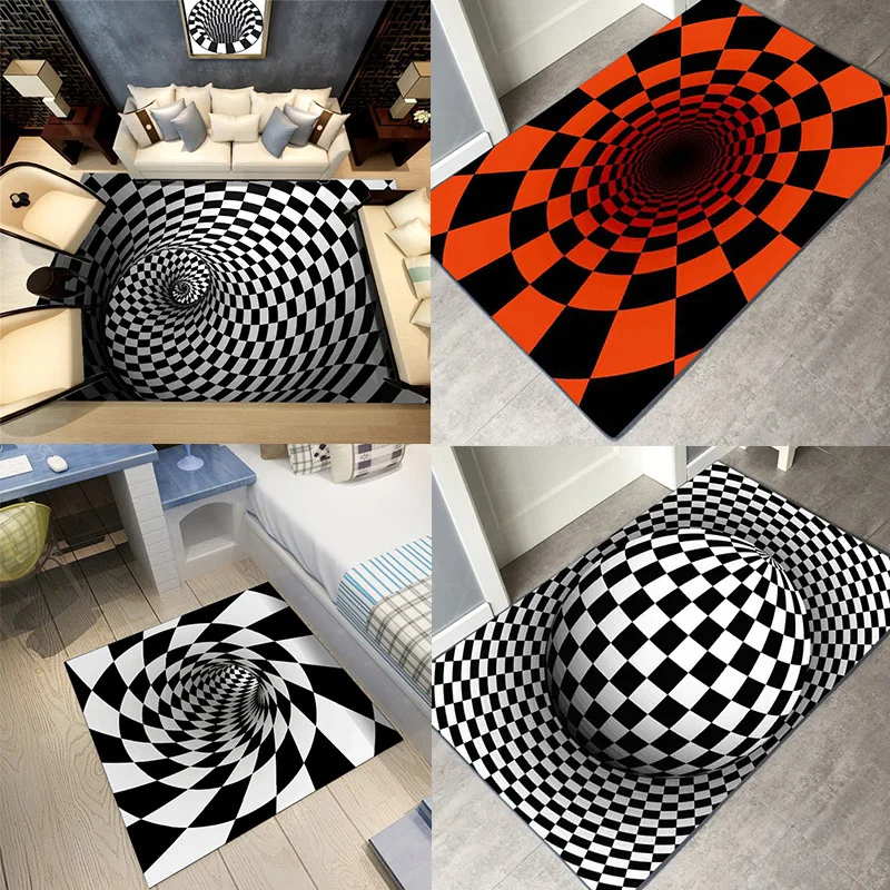 

Creative Europe Type 3D Printed Home Carpet Hallway Area Rugs Bathroom Kitchen Antiskid Mat Doormat Geometric Patterns Carpets