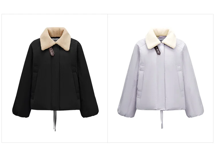 Semir Down Jacket Women Raglan Sleeve Removable Fur Collar 2026 New Winter Oversize Bud-Style Retro Outerwear Women's Clothing