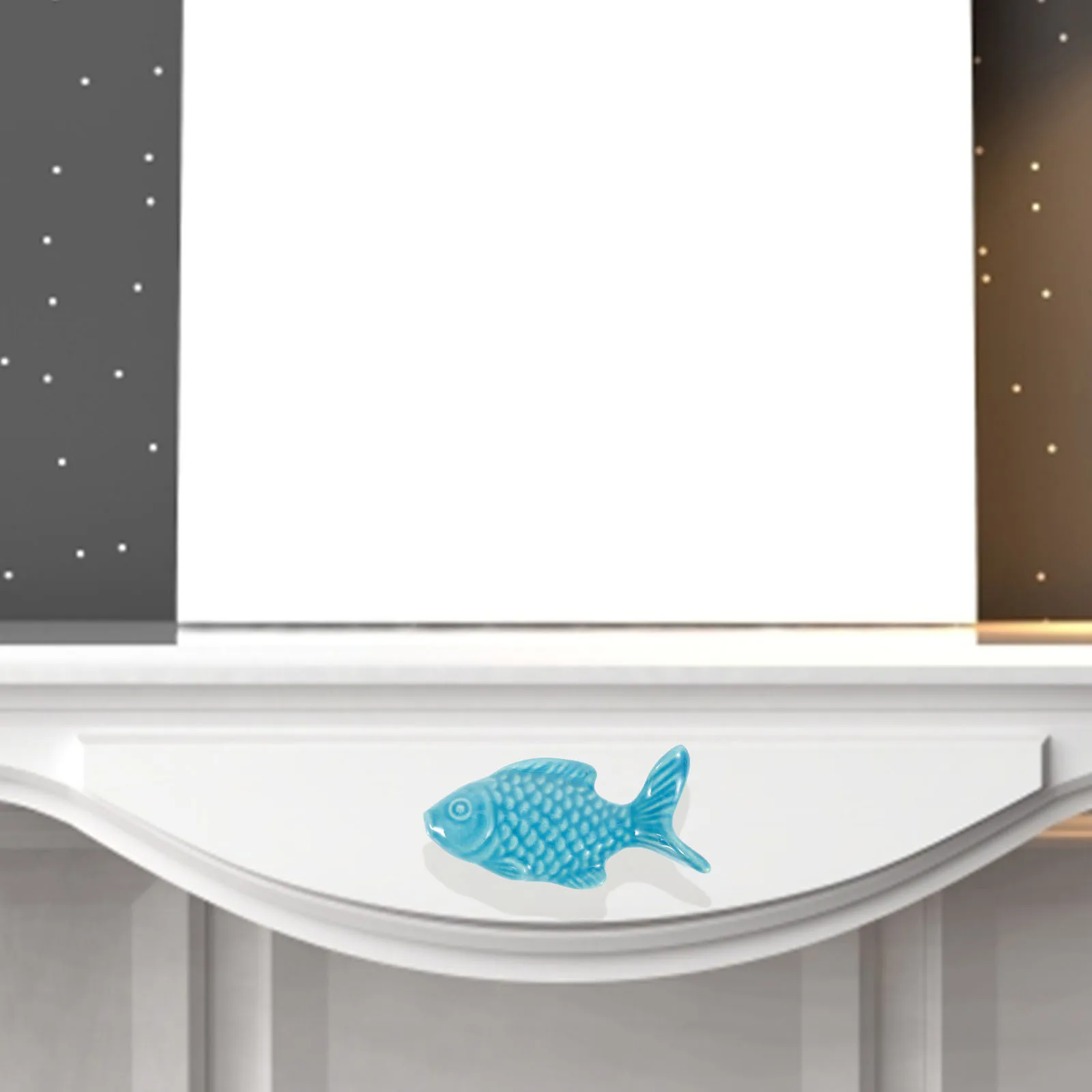 

Fish Shaped Ceramic Knob for Drawer Dresser Cabinet Pull Handle Small Furniture Wardrobe Cupboard Door Decorative Hardware