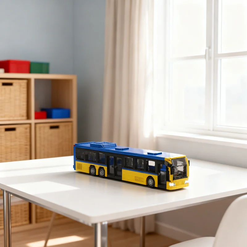706PCS MOC Urban Passenger Bus Model Technical Engineering Detailed Chassis Buildable Design Brick Display Collection Toy Gift