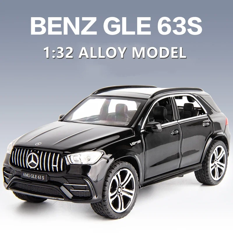 

1:32 Benzs GLE 63S Alloy Car Model Diecast Metal Toy Off-road Vehicles Car Model Simulation Sound Light Collection Kids Gift