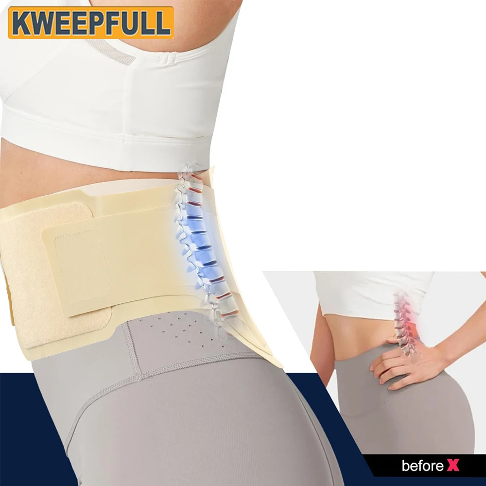 1PCS Lightweight Breathable Back Brace, Lower Back Support for Men & Women, Lumbar Belt for Sciatica Scoliosis Herniated Disc