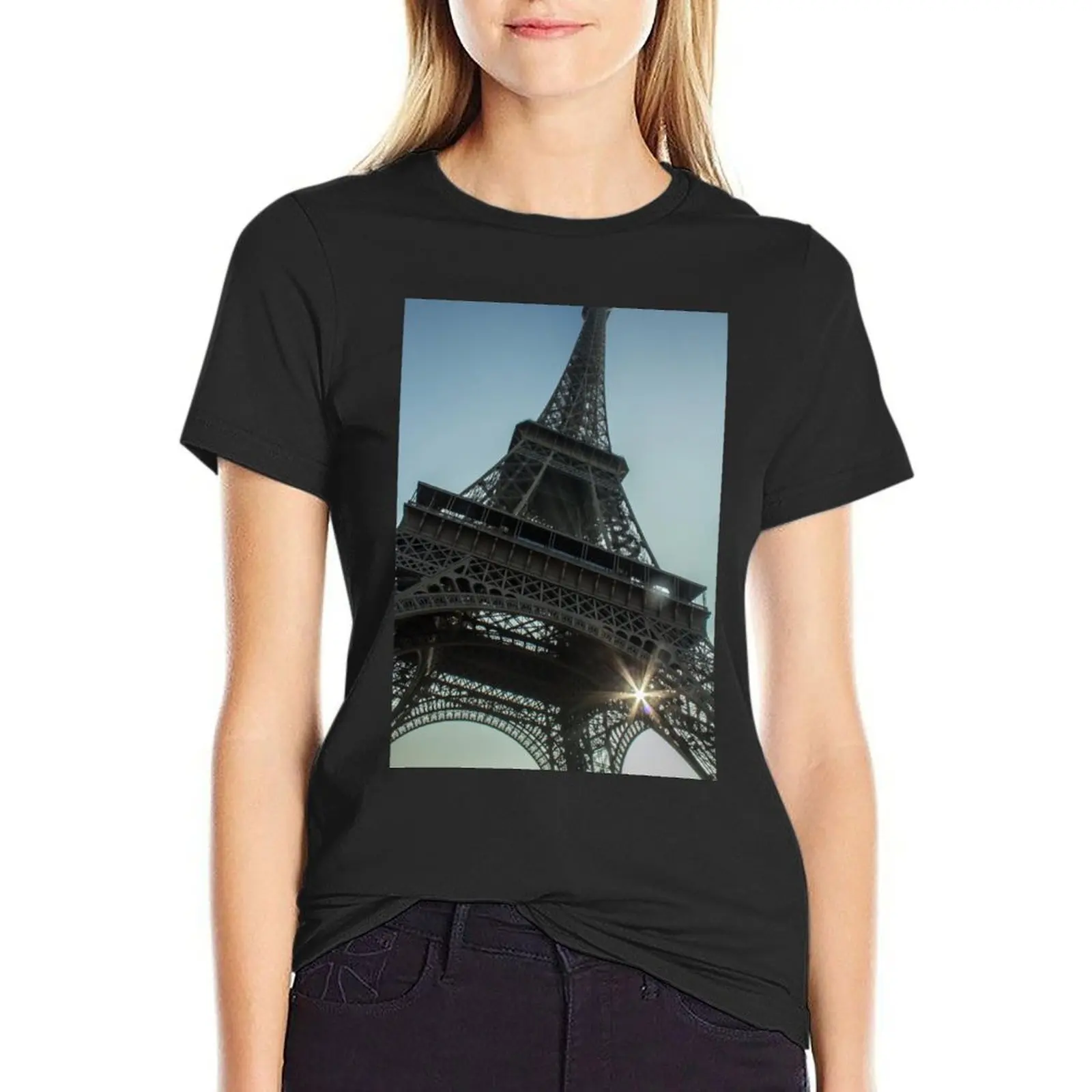 Eiffel Ray of Sunshine T-Shirt summer tops summer clothes western t shirts for Women