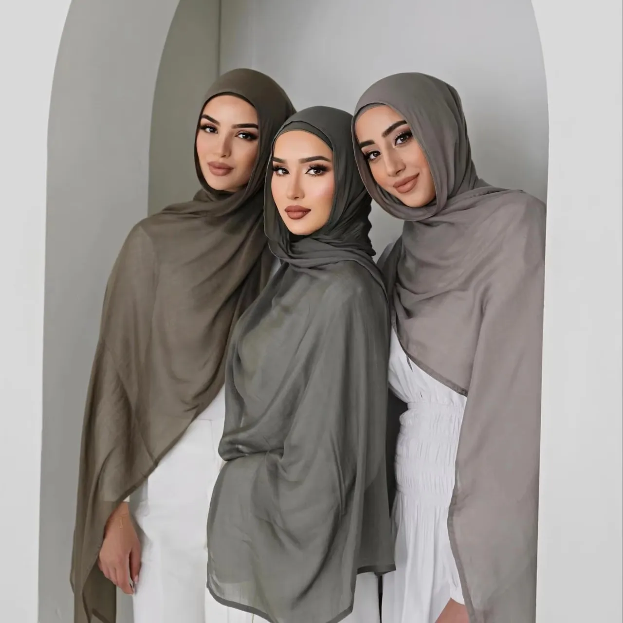 2 pièces ensemble musulman Modal Hijab sous-écharpe casquettes rayonne coton châles pour femmes plaine écharpe grande taille foulard islamique Turban bandeau