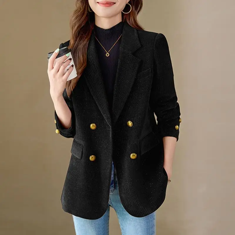 معطف نسائي لربيع 2025 ort مصمم خصيصًا من Jaet Ele Lady Sle للإنتاج الصيني طويل Sve بزر مزدوج