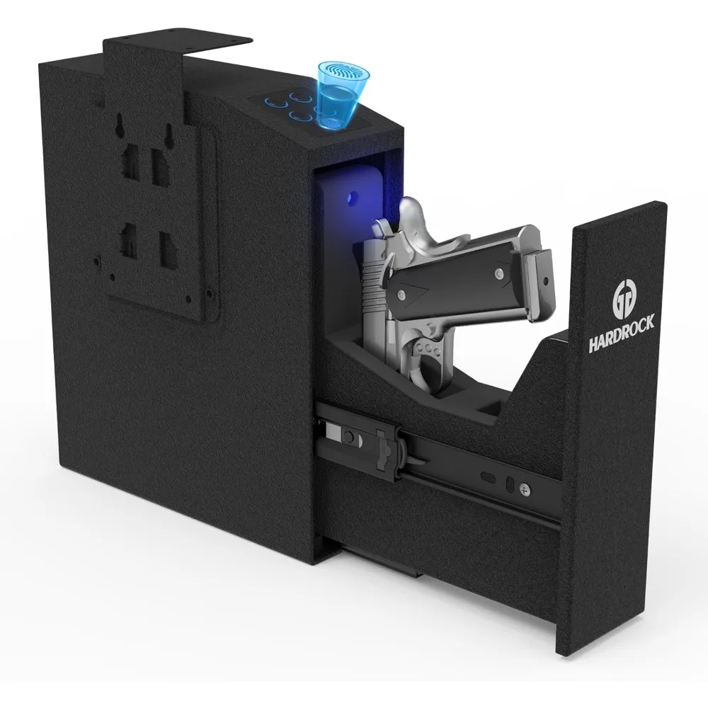 

Пистолет-сейф для пистолетов, биометрический настенный сейф для пистолета для стола, прикроватной тумбочки, грузовика, быстрый доступ, безопасный сейф с