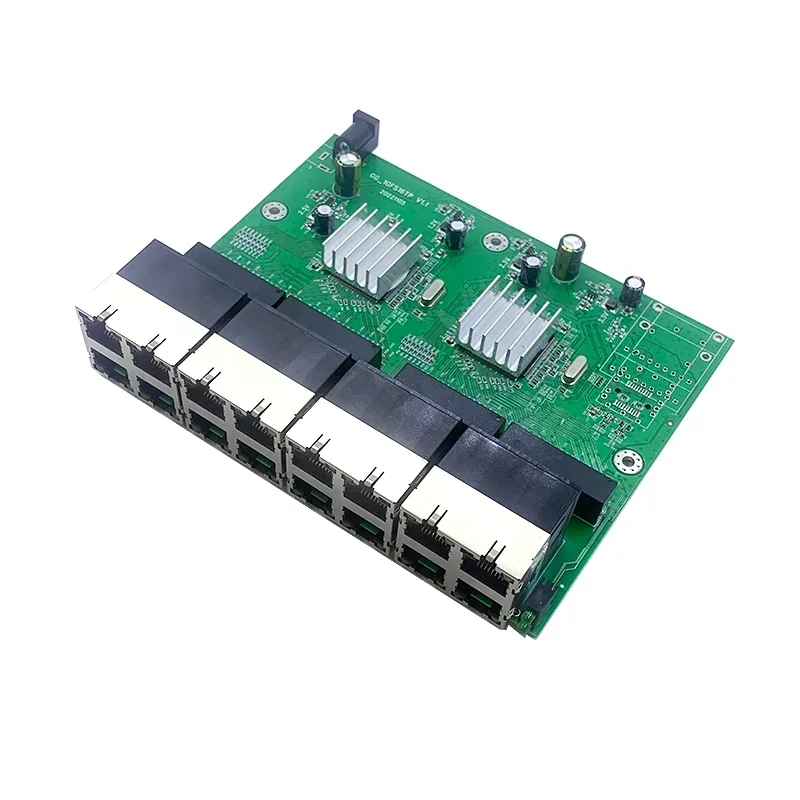 16 Port 10/100/1000M Dc In 12V Industriële Ethernet Switch Module Voor School, Winkelcentrum, Industriezone, Winkelcentrum